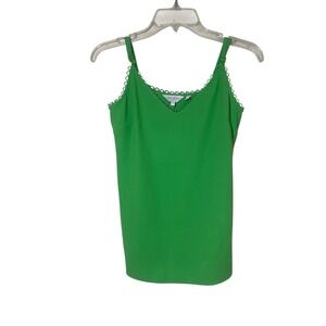 Ted Baker Small Kelly Green Camisole Scalloped V Neck Going Out Top